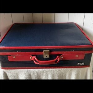 Vintage aeropak  Blue and Red Suitcase